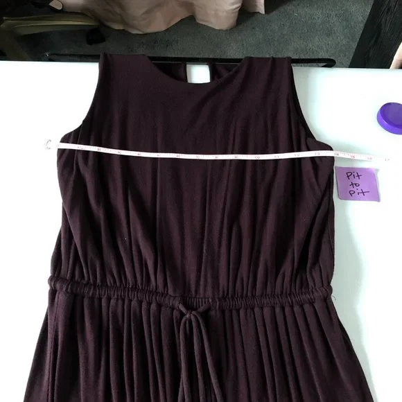 Athleta Keyhole Maxi Dress Purple Small Side Slit Sleeveless - Picture 6 of 8
